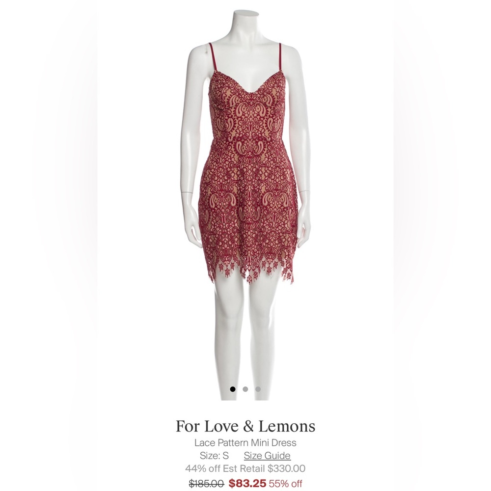 NWT for love and lemons lace dress
